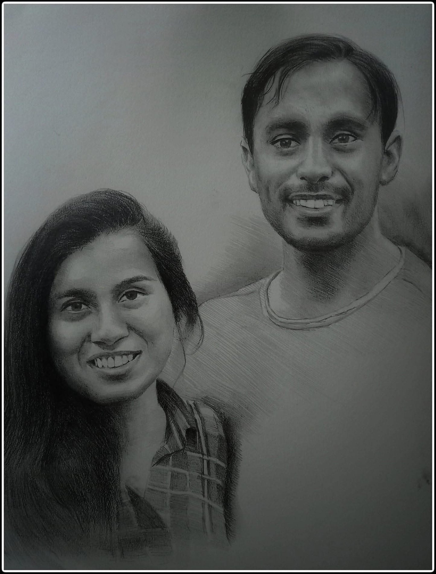 Charcoal portrait commission