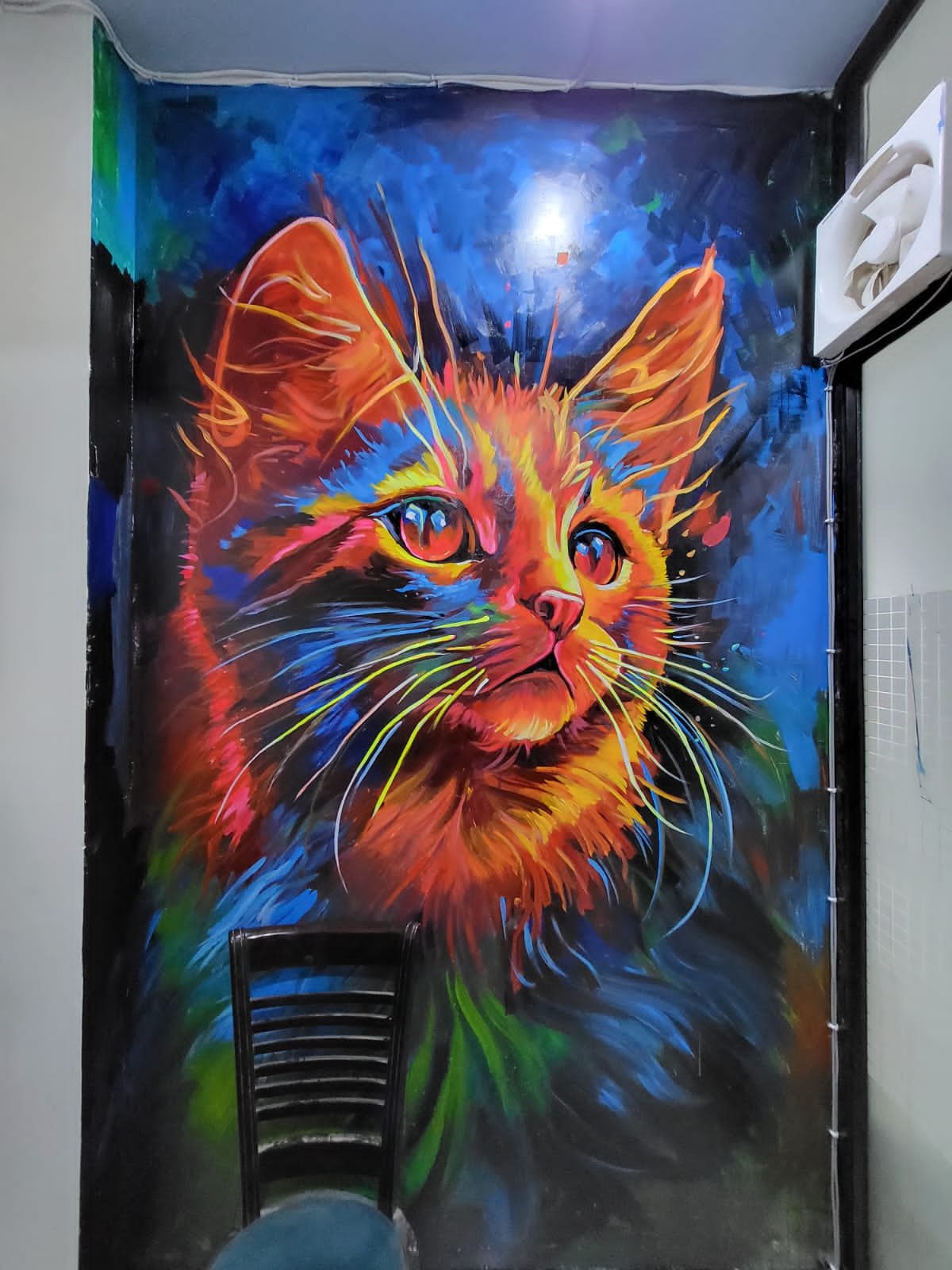 Graffiti of a chai vendor